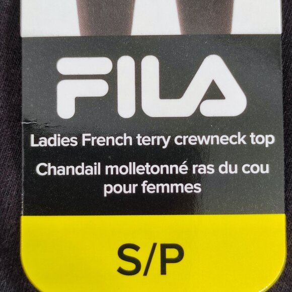 Fila French terry crewneck top sweatshirt NWT black women's size S - Picture 8 of 12